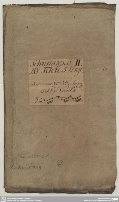 First page of Violin Concerto in A major