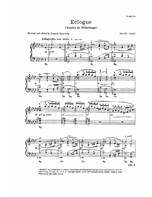 First page of Années de pèlerinage I