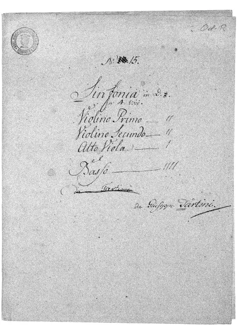 First page of Sinfonia in D major