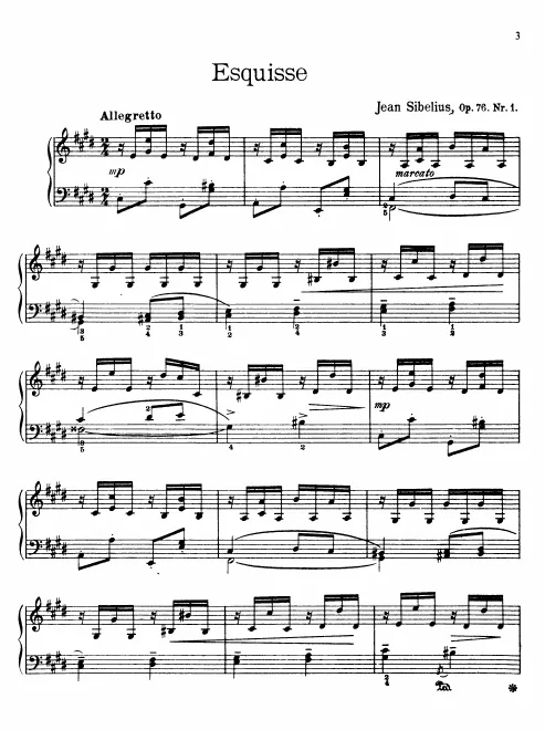 First page of Treize morceaux