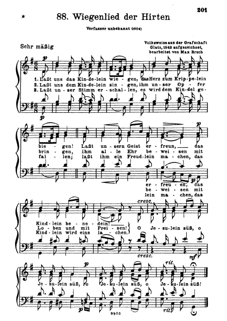 First page of Wiegenlied der Hirten