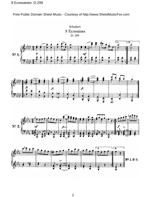 First page of 12 Ecossaises