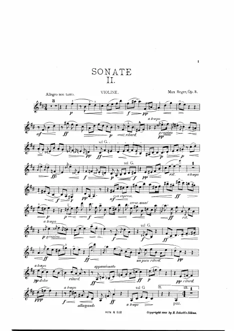First page of Violin Sonata No.2