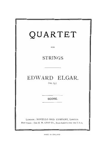 First page of String Quartet