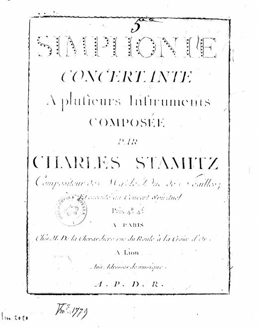 First page of Sinfonia concertante No.5