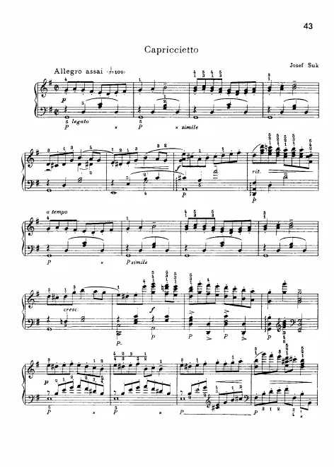 First page of Capriccietto in G major