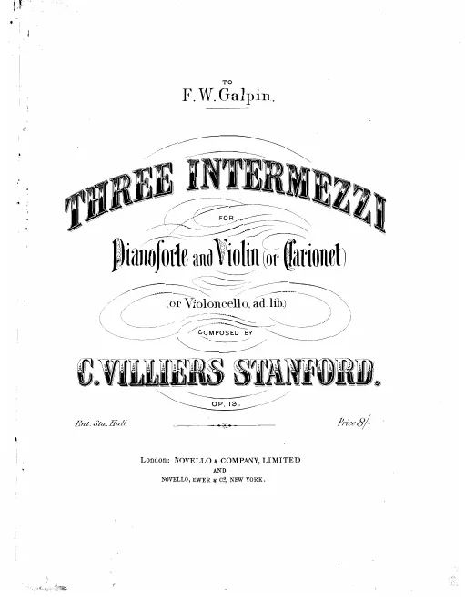 First page of 3 Intermezzi