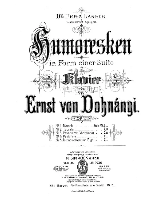 First page of 3 Stücke