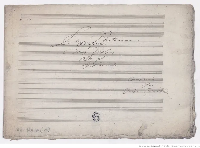 First page of La Pantomime