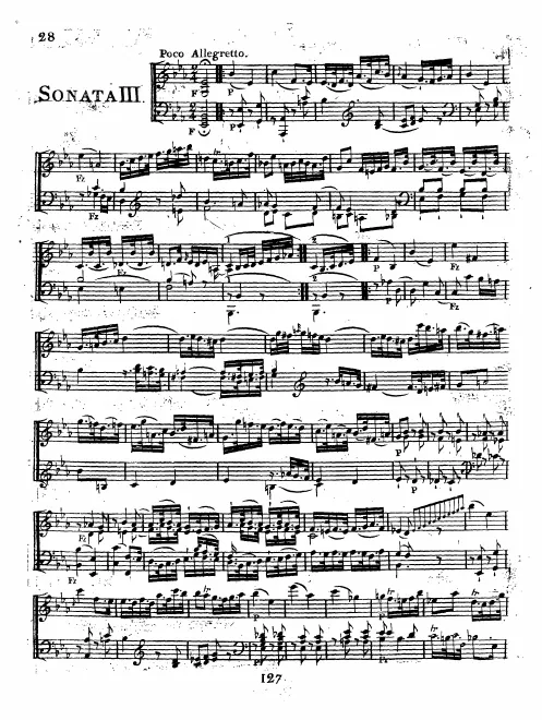 First page of Piano Trio in E-flat major