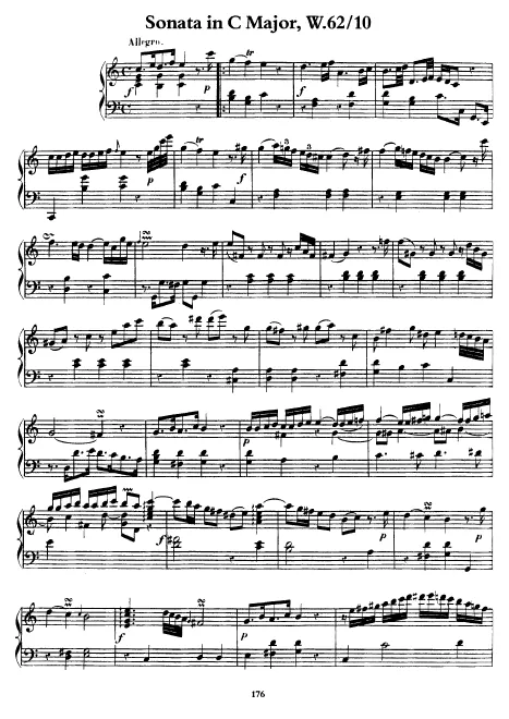 First page of Keyboard Sonata in C major