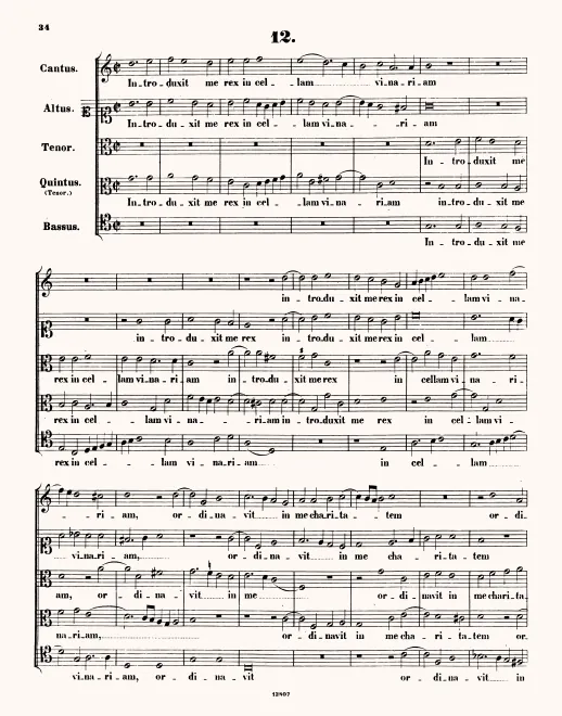 First page of Introduxit me rex