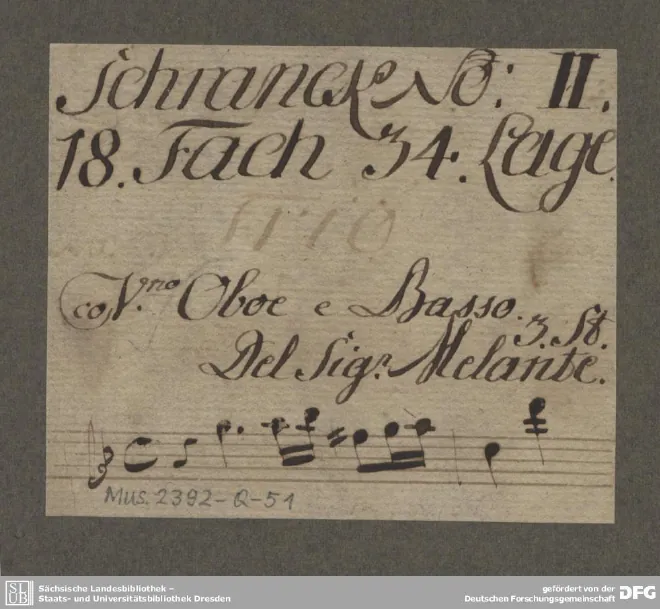 First page of Triosonata in G minor