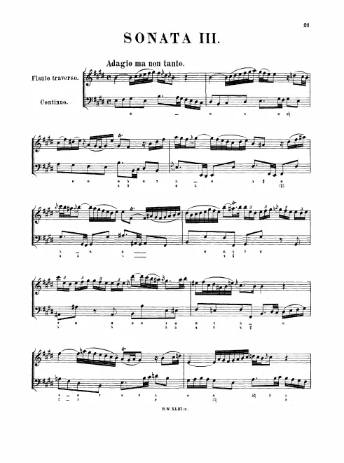 First page of Flute Sonata