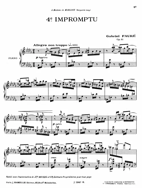 First page of Impromptu No.4