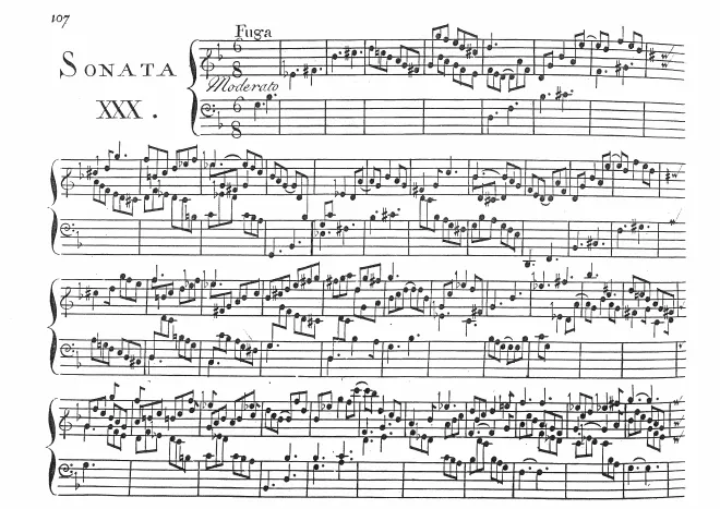 First page of Keyboard Sonata in G minor