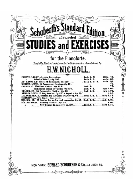 First page of Neue Geläufigkeitsschule für Klavier