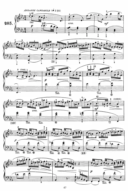 First page of Keyboard Sonata in E-flat major