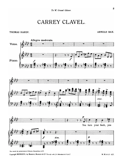 First page of Carrey Clavel