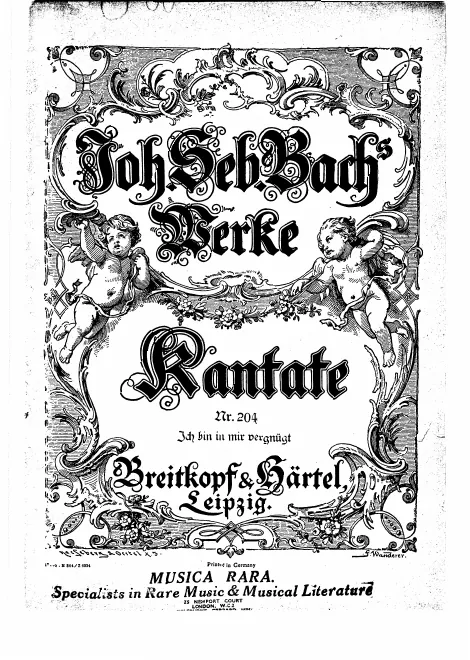 First page of Ich bin in mir vergnügt