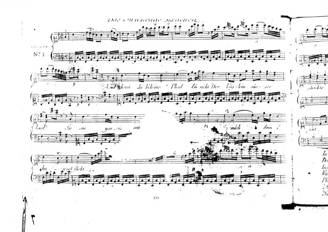 First page of Das strickende Mädchen