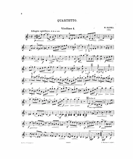 First page of String Quartet
