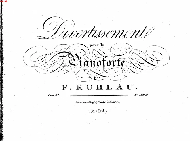 First page of Divertissement