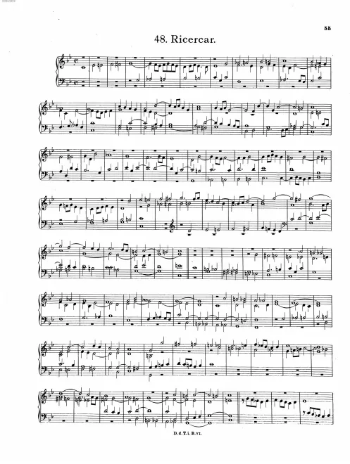 First page of Ricercare in C minor
