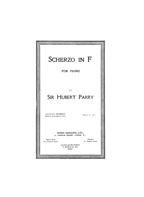 First page of Scherzo in F major