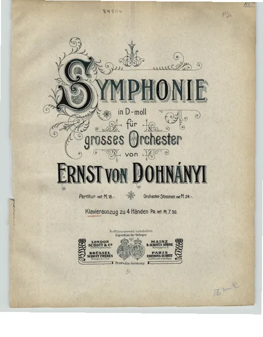 First page of Symphony No.1