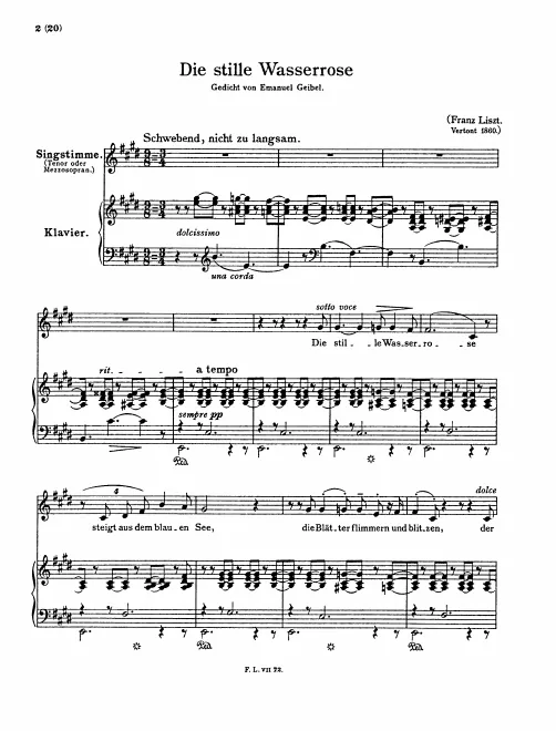 First page of Die stille Wasserrose