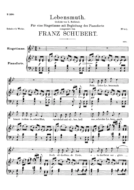 First page of Lebensmut