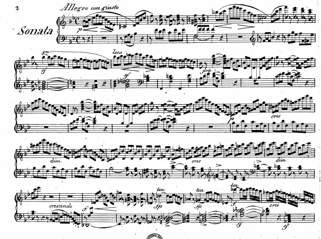 First page of Piano Sonata