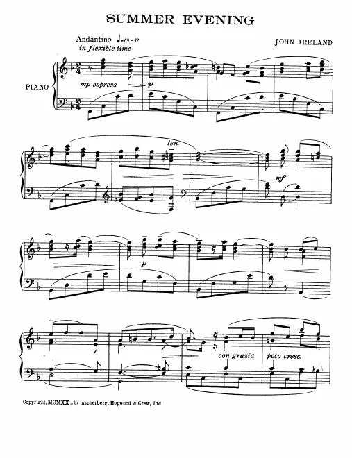 First page of Summer Evening