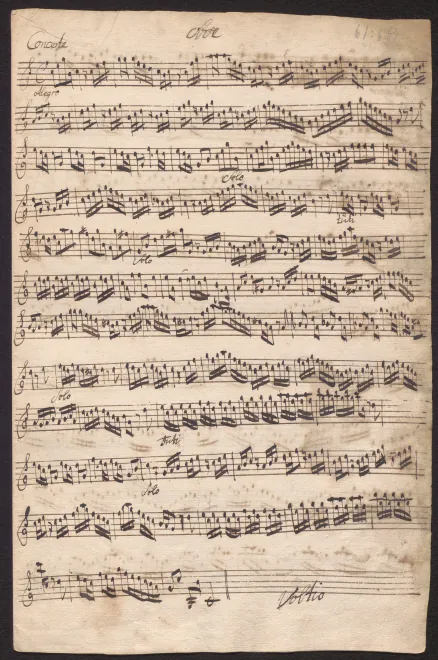 First page of Oboe Concerto in C major