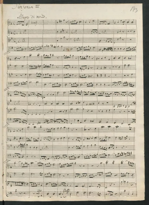 First page of String Symphony No.3 in E minor