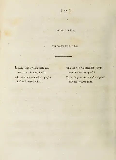 First page of Dear Silvia