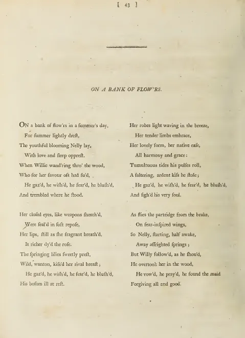 First page of On a Bank of Flowers, Hob.XXXIa:142