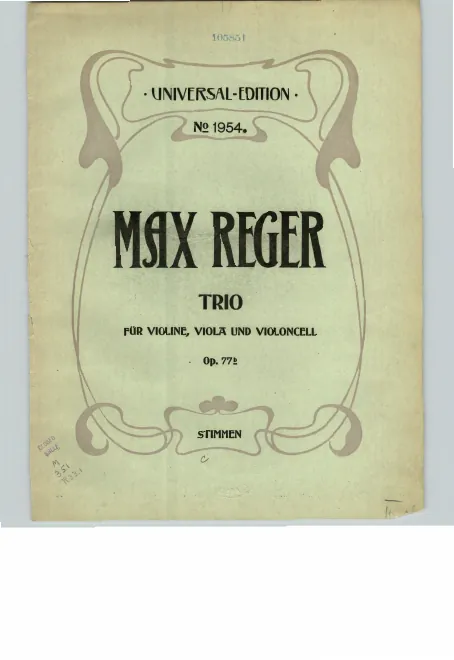 First page of String Trio No.1