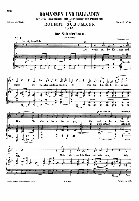 First page of Romanzen und Balladen, Vol.IV