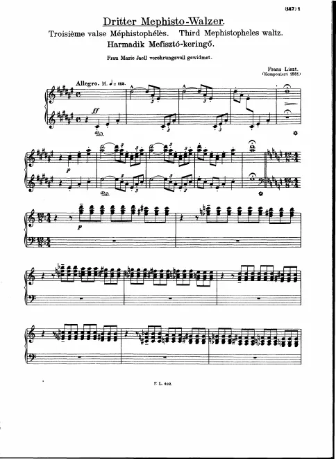 First page of Mephisto Waltz No.3