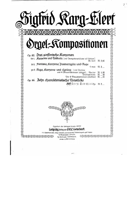 First page of 10 Charakteristische Tonstücke
