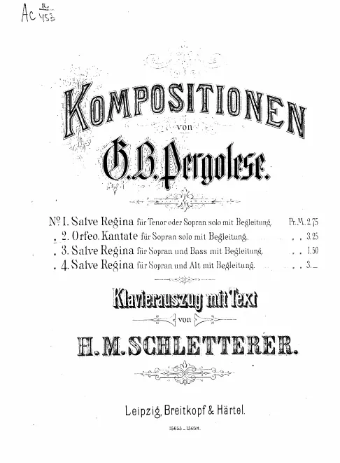 First page of Orfeo ; Nel chiuso centro