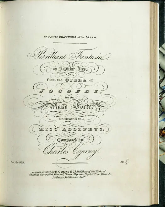 First page of Brilliant Fantasia on airs from Joconde