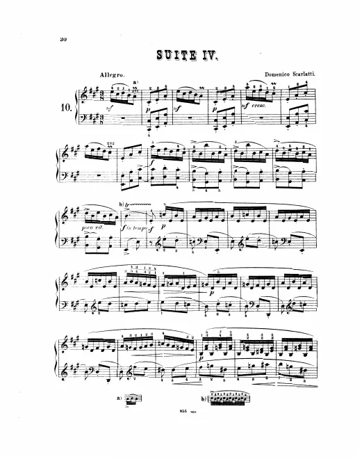 First page of Keyboard Sonata in A major