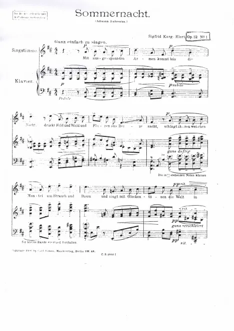 First page of 6 Lieder im Volkston