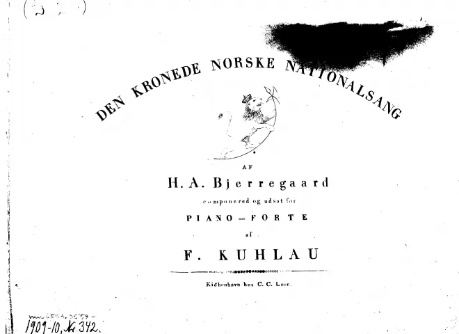 First page of Den kronede norske Nationalsang, WoO 139