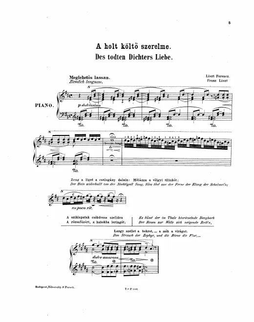 First page of Des toten Dichters Liebe