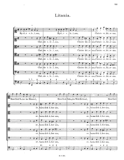 First page of Kyrie eleison, Christe eleison