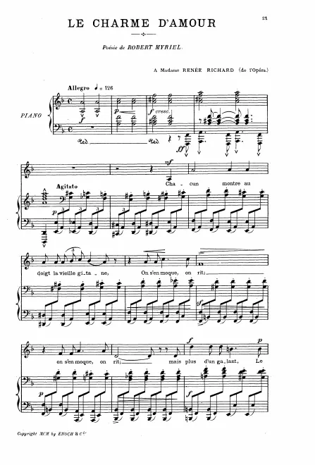 First page of Le charme d'amour